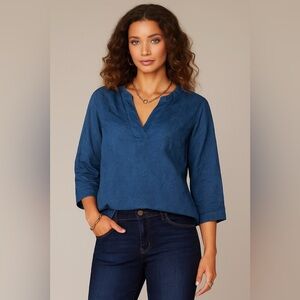 Michael Leu Embroidered Tunic Top M